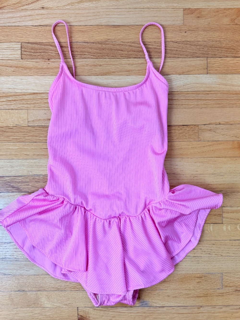 Vintage Cole of California Pink Ribbed Skirted Swimsuit | Retro Balletcore